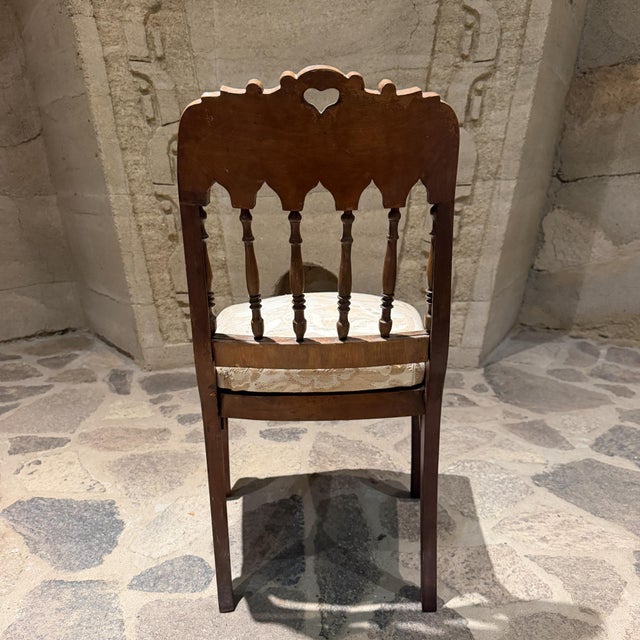 Thomas Day Style Antique Victorian Carved Wood Side Parlor Chair For Sale In San Diego - Image 6 of 13