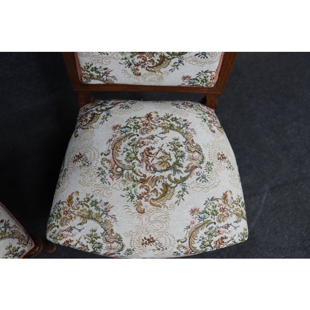 Brown Pair of Victorian Walnut Upholstered Side Chairs, Circa 1880 For Sale - Image 8 of 18
