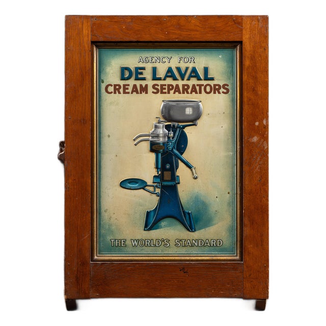 Early 20th Century DeLaval Cream Separators Cabinet For Sale
