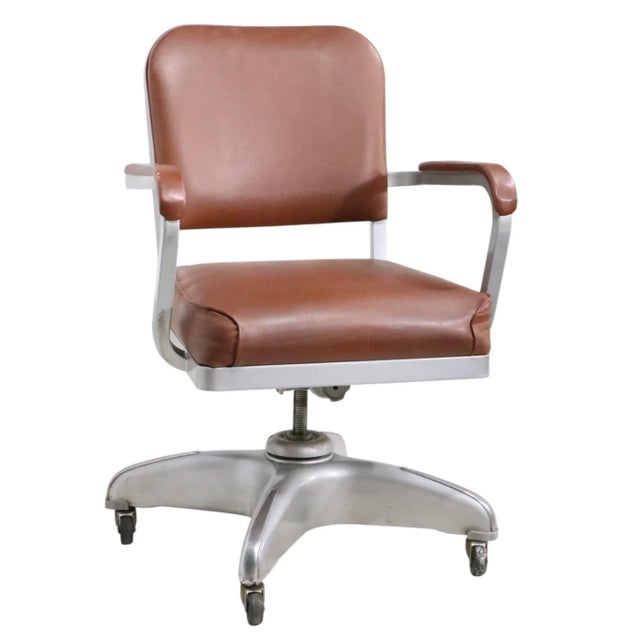 Mid-Century Modern Industrial Mid 20th Century Swivel Tilt Office Desk Chair by Cole For Sale - Image 3 of 13
