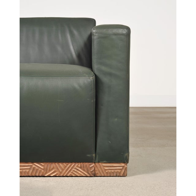 Dakota Jackson Art Deco Style Cuba Sofa in Bronze and Leather For Sale - Image 10 of 18