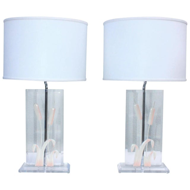 1970s Italian Lucite Table Lamps - a Pair For Sale - Image 12 of 12