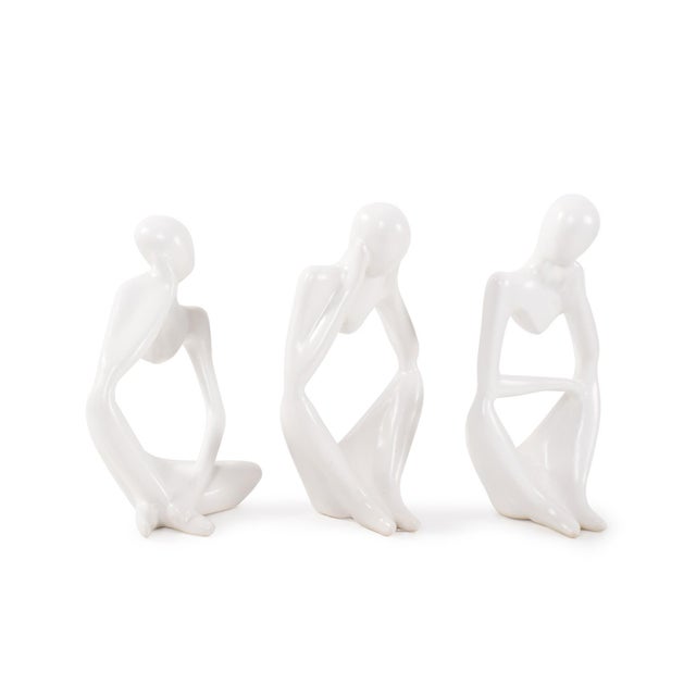 Contentment Ceramic Sculpture- Set of 3 For Sale - Image 10 of 11