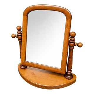 French Swivel Mirror in Pine, 1970s For Sale