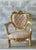 Wood French Rococo Style Beige Velvet Chair For Sale - Image 7 of 7