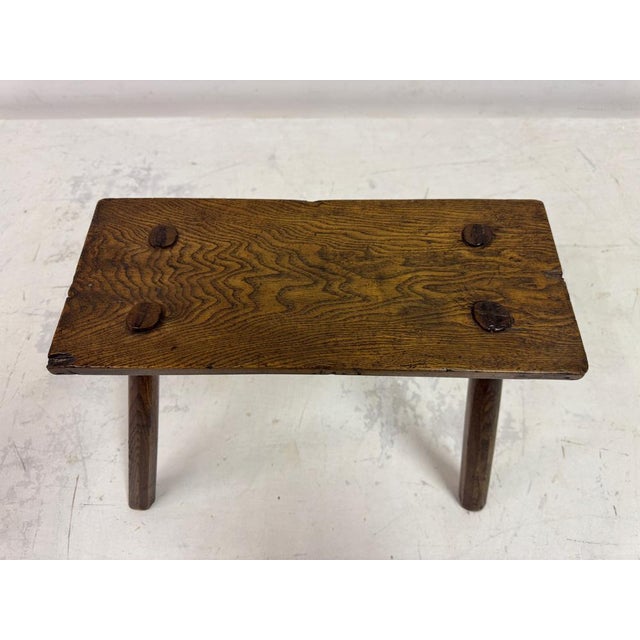 Country Stool in Elm For Sale - Image 3 of 16