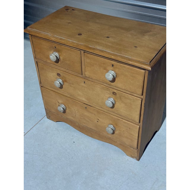 Brown Antique Pine Two Over Two Drawers - Chest of Drawers From England For Sale - Image 8 of 18