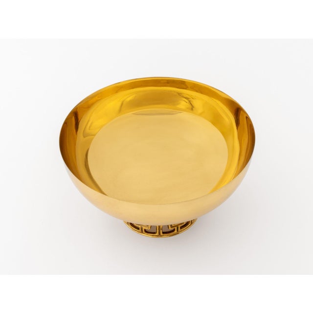Jonathan Adler "Nixon" Gilt Metal Footed Bowls, labels to undersides. 5" H x 9" Diameter. Provenance: From a New York City...