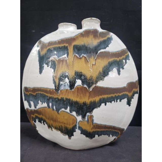 1980s Mid Century Modern Pottery Vase Double Stout Chairish