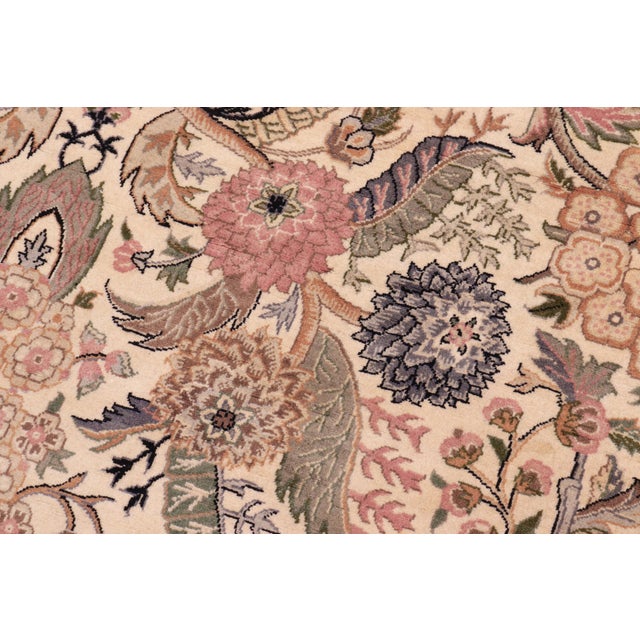 Textile Shabby Chic Pak-Persian Beige/Pink Wool Round Rug- 8'0'' X 8'1'' For Sale - Image 7 of 9