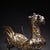 Late 19th Century Gilt Bronze Mythical Beast Figurine, Gold and Silver Inlay For Sale - Image 9 of 12