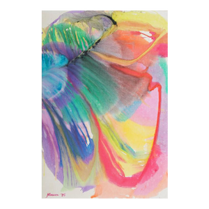 'Abstract, Coral and Jade' by Frealon Norden Bibbins, 1976, San Francisco Bay Area Abstraction, Large Oil
