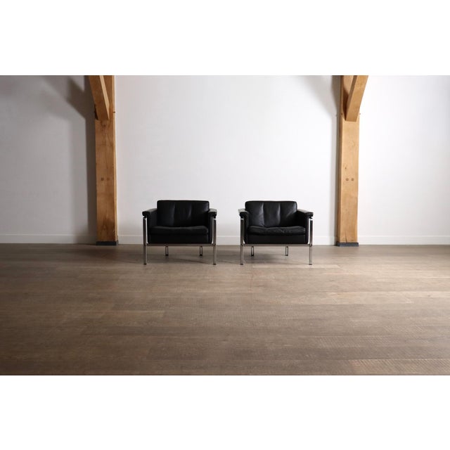 Vintage Model 6912 Lounge Chairs in Black Leather by Horst Brüning for Kill International, Germany, 1967, Set of 2 For Sale - Image 13 of 18