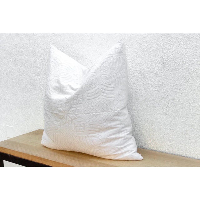 Coastal Large Applique Pillow Cover For Sale In Los Angeles - Image 6 of 8