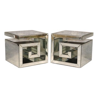 Mid 20th Century Mirrored Spiral Tables - 2 Pieces For Sale