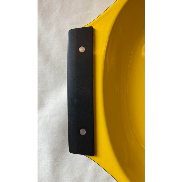 Metal 1950s Cathrineholm of Norway Yellow Enamel Paella Dish For Sale - Image 7 of 8