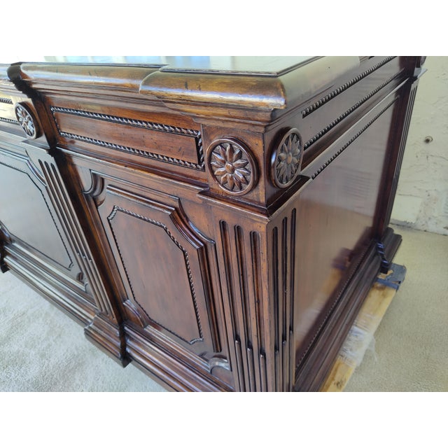 Restored Early 2000s Mahogany Veneer Executive Desk Chairish