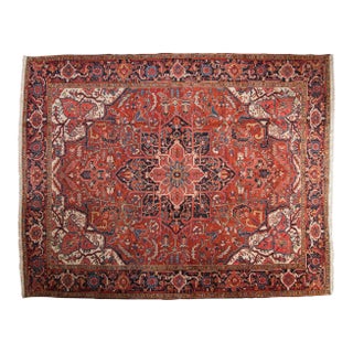 Vintage Heriz Carpet - 9'3" X 11'11" For Sale