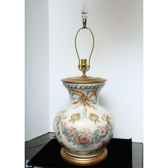 Reverse Decoupage Glass Lamps A Pair Chairish