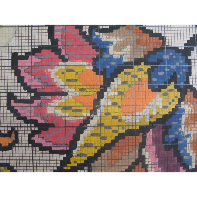 Paper Antique French Textile Design For Sale - Image 7 of 9