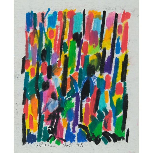 Modern Françoise Galle, Abstract Silhouettes, 1940, Pastel on Paper For Sale - Image 3 of 10