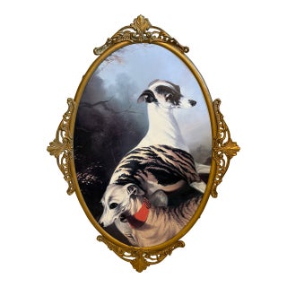 "Whippets" Print 1981 by French Artist Bernard De Claviere (1934-2016) For Sale