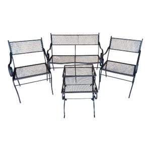 20th Century Salterni Wrought Patio Set - Set of 5, Attributed