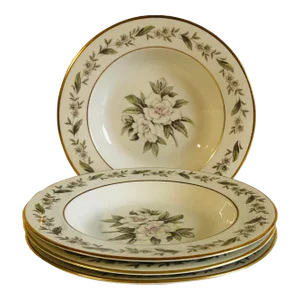 Vintage Royal Jackson Fine China, Vogue Ceramic Industries Soup/Dinner Bowls- Set of 4