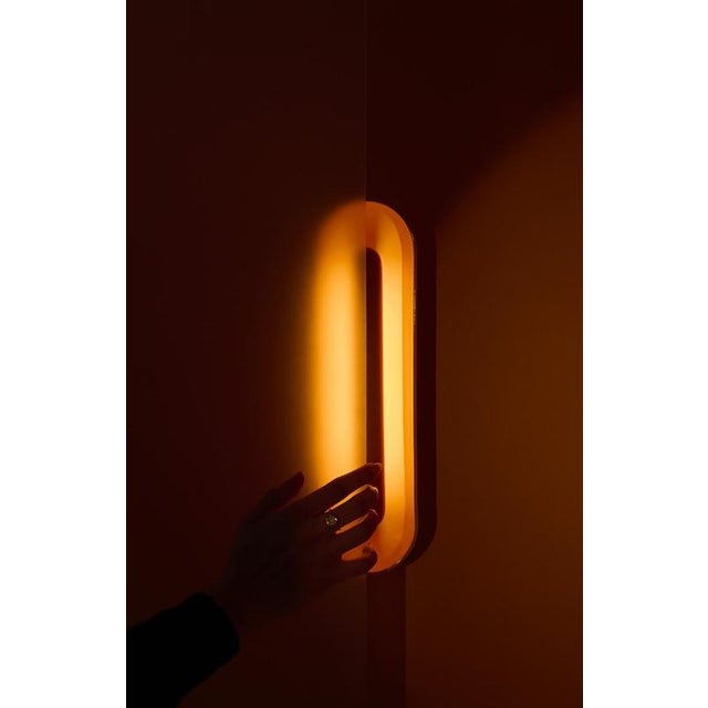 White Frozen Apricot Cosmos Ceramic Wall Lamp by Jennifer Midoz For Sale - Image 8 of 9