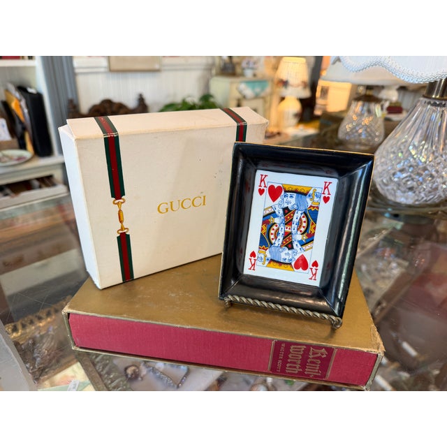 Black Vintage Gucci "King of Hearts" Ashtray or Dish For Sale - Image 8 of 8
