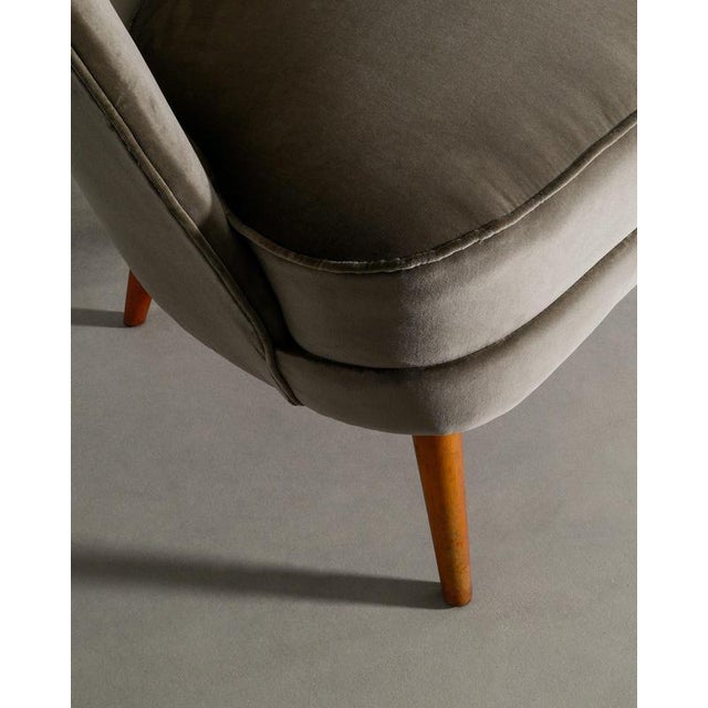 1950s Mid-Century Swedish Asymmetrical Armchair by Arne Norell, 1950s For Sale - Image 5 of 7