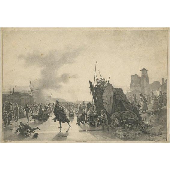 Ice Skating Scene, 1823, Paper For Sale - Image 5 of 5