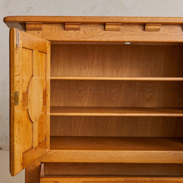 Wood Spanish 2-Door Oak Cabinet with Iron Hardware, 1940s For Sale - Image 7 of 11