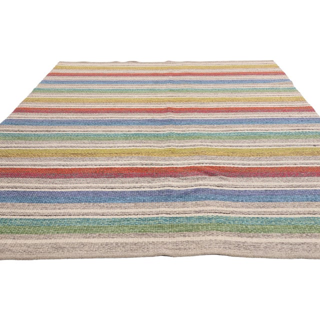 Mid-Century Modern Vintage Swedish Rollakan Rug, 05'02 X 08'01 For Sale - Image 3 of 10