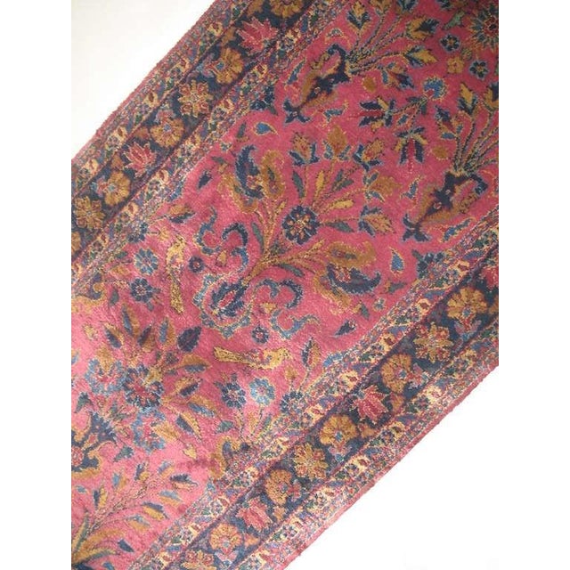 Blue 19th Century Zabihi Collection Magnificent Superfine Persian Silk Kashan Rug - 1'6" x 5'3" For Sale - Image 8 of 8