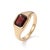 A modern interpretation of the classic signet ring, this elegant design showcases a rich garnet in a sleek bezel setting....