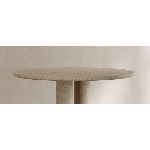 Roman Dining Table II in Roman Travertine by Paloma Editions For Sale - Image 4 of 6