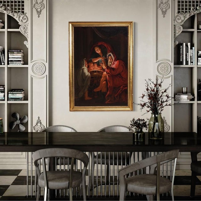 Mid 18th Century Allegory of Winter, 1750, Oil on Canvas For Sale - Image 5 of 15