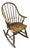 Ethan Allen Windsor Bowback Rocking Chair in Nutmeg For Sale
