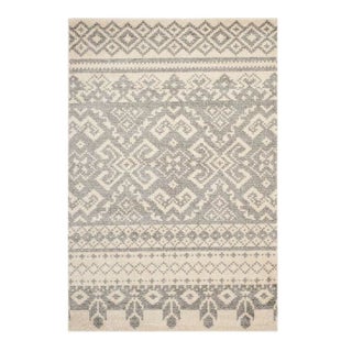 Adirondack Silver & Ivory Rug - 8"x10" For Sale
