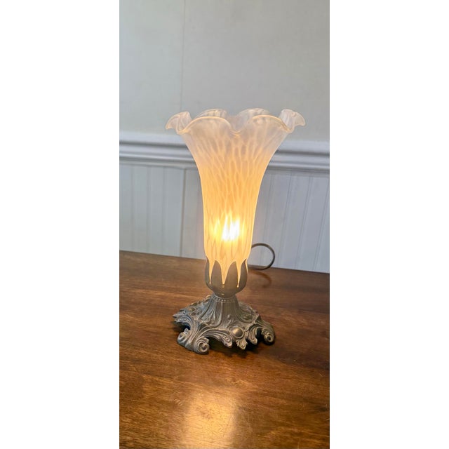 Meyda Art Nouveau Tiffany Pond Lily Accent Lamp For Sale - Image 11 of 12