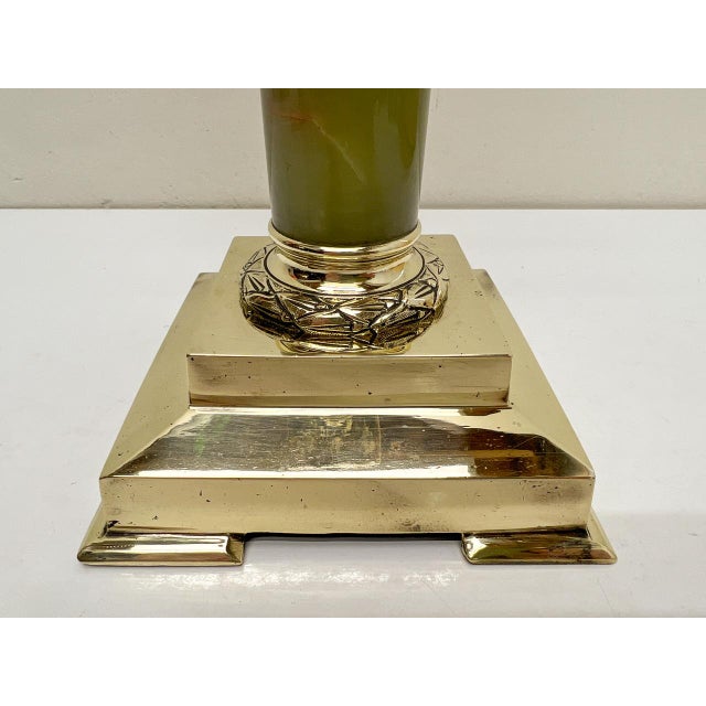 French Corinthian Style Marble and Bronze Column Table Lamp, 1900s For Sale - Image 13 of 14