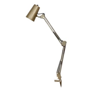 Vintage Brown Adjustable Architect Table Lamp, 1960s For Sale
