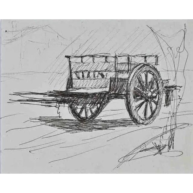 Chariot is an Original drawing in Pen realized by Lucien Coutaud in Mid-20th Century. Good conditions. The delicate and...