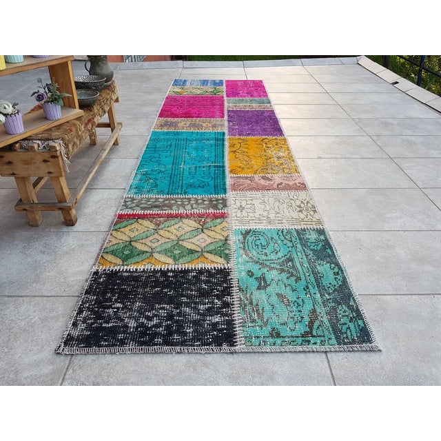 Textile Vintage Turkish Ethnic Runner For Sale - Image 7 of 10