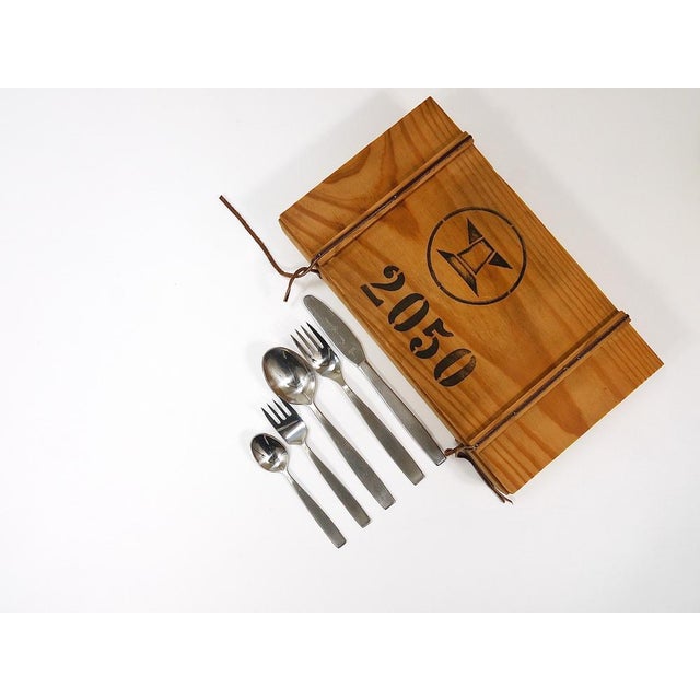 Austrian Boxed Flatware Cutlery for Six People, 1950s, Set of 30 For Sale - Image 15 of 17