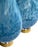 Modern Pair of Hand-Blown Mottled Blue Art Glass Teardrop-Form Lamps For Sale - Image 3 of 7