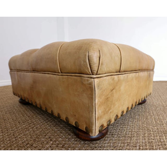 Ralph Lauren Vintage Ralph Lauren Leather Writer's Ottoman For Sale - Image 4 of 16