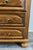 Wood Vintage French Chest of 4 Drawers with Brass Handles For Sale - Image 7 of 16