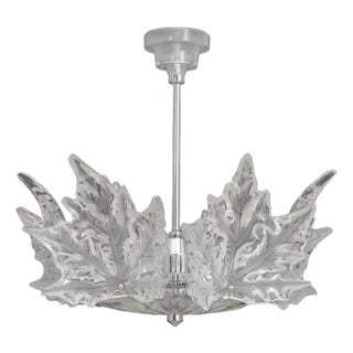Lalique Crystal "Champs-Elysees" Two-Tier Chandelier For Sale